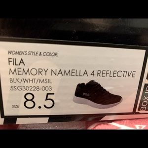 Fila memory foam reflective shoes